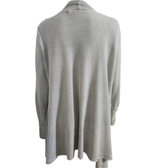 Soft Surroundings Large Thermal‎ Cadence Open Front Laces Trim Cardigan Sweater - Picture 8 of 12